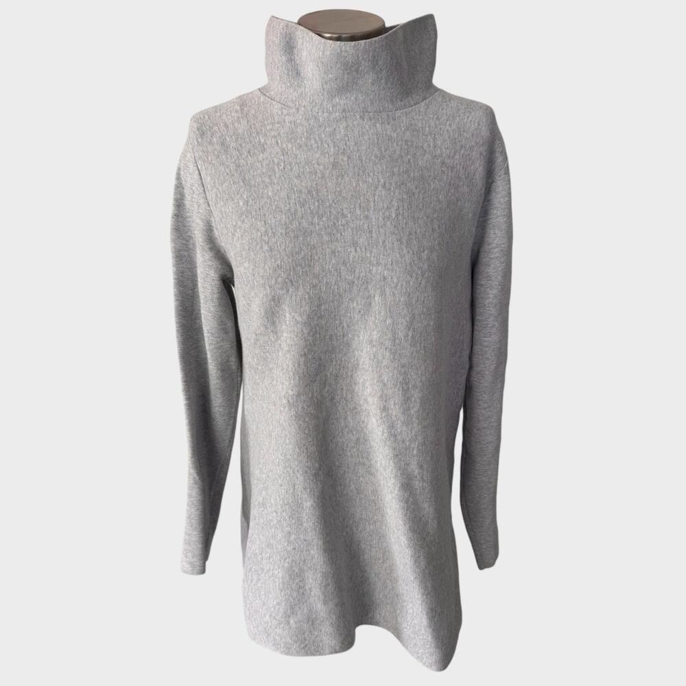 Cos Small Light Gray Turtleneck Sweater 100% Cotton - Picture 2 of 9
